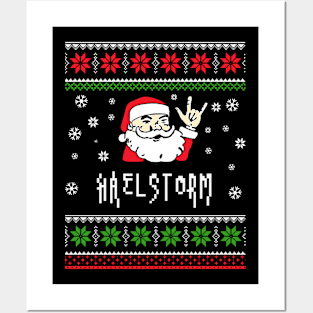 haelstorm santa metal Posters and Art